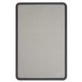  | Quartet 7693G 36 in. x 24 in.Contour Fabric Bulletin Board - Gray/Black image number 1