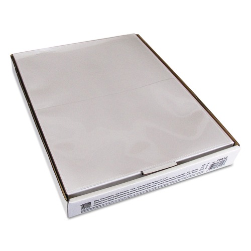 Back to School Sale | C-Line 70912 Super Heavy-Duty Top Load 9 in. x 12 in. Insert Self-Adhesive Poly Shop Ticket Holders - Clear Front (50/Box) image number 0