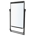 Easels | MasterVision EA14000583MV 28.5 in. x 37.5 in. Folds-to-a-Table Melamine Easel - White Surface/Black Steel Frame image number 0