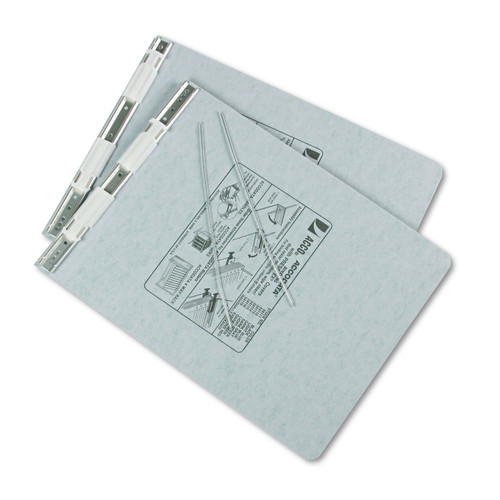 Binding Covers | ACCO A7054114A PRESSTEX 6 in. Capacity 9.5 in. x 11 in. 2 Posts Covers with Storage Hooks - Light Gray image number 0