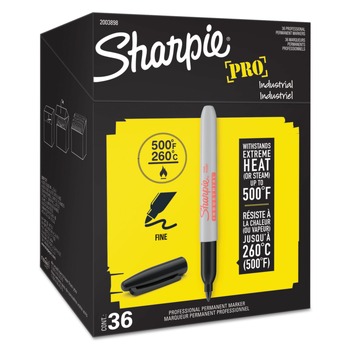 MARKERS | Sharpie 2003898 Fine Tip Industrial Permanent Marker Value Pack - Black (36/Pack)