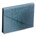 Back to School Sale | Pendaflex 01158 3-1/2 in. Expansion 7 Sections Hook/Loop Closure 1/6-Cut Tabs Expanding Poly Files - Letter Size, Blue image number 0