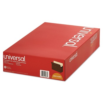 Universal UNV15363T 5.25 in. Expansion Legal Size Expanding File Pockets - Redrope (10/Box)