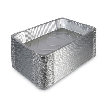 Boardwalk BWKSTEAMFLDP Full-Size Aluminum Steam Deep Table Pan - Silver (50/Carton)