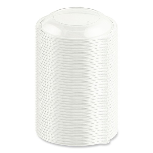 Food Trays, Containers, and Lids | Anchor 4308425 8-1/2 in. x 1.14 in. Diameter Plastic Crystal Classics Lid - Clear (300/Carton) image number 0