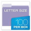 Just Launched | Pendaflex 152 1/3 LAV 1/3-Cut Tabs Assorted Letter Size Colored File Folders - Lavender/Light Lavender (100/Box) image number 4