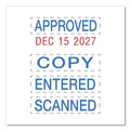 Stamps & Stamp Supplies | Trodat E4853L 1 in. x 0.75 in. Printy Economy Micro 5-in-1 Self-Inking Date Stamp - Blue/Red image number 3