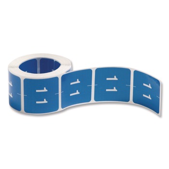 Smead 67421 1.5 in. x 1.5 in. 1 Numerical End Tab File Folder Labels - Light Blue (1-Roll)