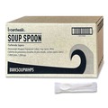 Cutlery | Boardwalk BWKSOUPWHPS Heavyweight Wrapped Polystyrene Soup Spoon Cutlery - White (1000/Carton) image number 0