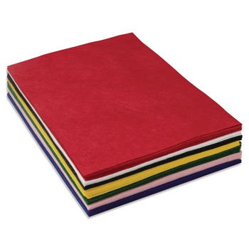 Creativity Street PAC3904 9 x 12 Rectangular One Pound Felt Sheet Pack - Assorted Colors (30/Pack)