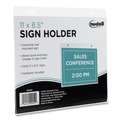 Office Presentation Supplies | NuDell 38008Z 11 in. x 8.5 in. Quick-Change Insert System Plastic Horizontal-Orientation Wall Sign Holder with Mounting Screws - Clear image number 1