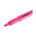 Highlighters | Universal UNV08855 Fluorescent Ink Chisel Tip Pocket Highlighters - Pink (1 Dozen) image number 3