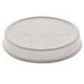 Cups and Lids | Pactiv Corp. LMC81216ECBB 4 in. EarthChoice PFAS-Free Compostable Sugarcane Soup Cup Lid - White (500/Carton) image number 0