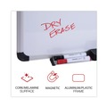White Boards | Universal UNV43742 24 in. x 18 in. Melamine Cork/Dry Erase Board - Tan/White Surface, Aluminum/Plastic Frame image number 2