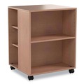Office Carts & Stands | Durable 311347 20.79 in. x 23.31 in. x 29.45 in. 6 Shelves Wood Flexible Multi-Functional Cart for Office Storage - Beech image number 0