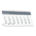 Notebooks & Pads | House of Doolittle 3679 12-Month (Jan to Dec): 2026 7 in. x 4.25 in. Bar Harbor Recycled Desk Tent Monthly Calendar - White/Blue Sheets image number 1