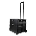 Back to School Sale | Universal UNV14110 18-1/4 in. x 15 in. x 18-1/4 in. to 39-3/8 in. Collapsible Mobile Storage Crate - Black image number 2