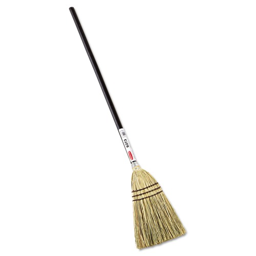 Brooms | Rubbermaid Commercial FG637300BRN 38 in. Overall Length Corn Fiber Bristles Corn-Fill Broom - Brown image number 0