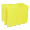 File Folders | Smead 10271 1/3-Cut Tabs Assorted Letter Size 0.75 in. Expansion Interior File Folders - Yellow (100/Box) image number 0