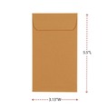 Envelopes & Mailers | Universal UNV35302 Round Flap 3.13 in. x 5.5 in. Kraft Coin Envelopes - Light Brown (500/Box) image number 7
