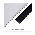 White Boards | Universal UNV43630 24 in. x 18 in. Design Series Deluxe Dry Erase Board - White Surface, Black Anodized Aluminum Frame image number 4