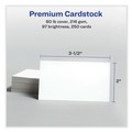Labels | Avery 05371 2 in. x 3.5 in. Printable Microperforated Business Cards with Sure Feed Technology for Laser Printers - White (250 Cards, 10/Sheet, 25 Sheets/Pack) image number 5