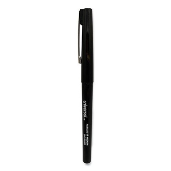 Universal UNV50502 0.7mm Porous Point Pens - Medium, Black (1 Dozen)