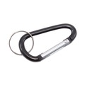 Label & Badge Holders | Advantus 75555 (10) 1 in. x 2 in. Carabiners (10) 1 in. Diameter Key Rings Aluminum Carabiner Key Chains - Black/Silver (10/Pack) image number 2