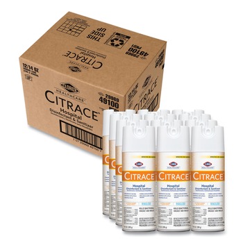 Clorox Healthcare 49100 14 oz. Aerosol Citrus Citrace Hospital Disinfectant and Deodorizer (12/Carton)