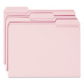 File Folders | Smead 12634 0.75 in. Expansion Reinforced 1/3-Cut Top Tab Colored File Folders - Letter Size/Pink (100/Box) image number 2