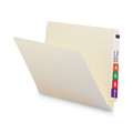 File Folders | Smead 24160 Straight Tabs Letter Size 0.75 in. Expansion 100% Recycled End Tab Folders - Manila (100/Box) image number 2