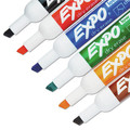 Washable Markers | EXPO 80556A Broad Chisel Tip Low-Odor Dry Erase Marker and Organizer Kit - Assorted Colors (6/Set) image number 3