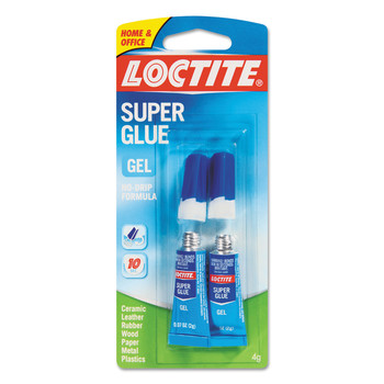  | Loctite 1255800 0.07 oz. Super Glue Gel Tubes - Dries Clear (2/Pack)
