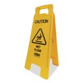 Just Launched | Rubbermaid Commercial FG611277YEL 11 in. x 12 in. x 25 in. Caution Wet Floor Sign - Bright Yellow image number 2