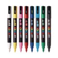 Back to School Sale | uni-ball PC3M8C Fine Bullet Tip Water-Based Paint Markers - Assorted Colors (8/Pack) image number 2