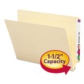 File Folders | Smead 24275 Straight Tabs Letter Size 1.5 in. Expansion Heavyweight End Tab Expansion Folders - Manila (50/Box) image number 4