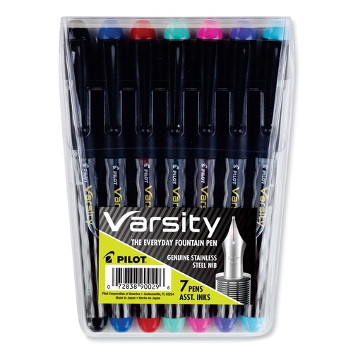 Pens | Pilot 90029 Medium 1 mm Varsity Fountain Pen - Assorted Ink and Barrel Colors (1 Set) image number 0
