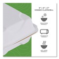 Clearance Center | Eco-Products EP-HC96NFA Vanguard 9 in. x 6 in. x 3 in. 1-Compartment Renewable and Compostable Sugarcane Clamshells - White (250/Carton) image number 4