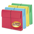 File Folders | Smead 77251 2 in. Expansion 1 Section Letter Size Elastic Cord Closure Expanding Wallet - Assorted Colors (50/Box) image number 5