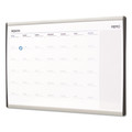 Bulletin Boards | Quartet ARCCP3018 30 in. x 18 in. ARC Frame Cubicle Monthly Planning/Scheduling Calendar Board - White Magnetic Surface/Satin Aluminum Frame image number 1