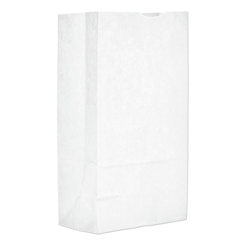 Food Service | Ross & Wallace Paper Products 120312500PK/BL 7 in. x 4.38 in. x 13.75 in. #12 Size Grocery Paper Bags - White (500/Bundle) image number 0