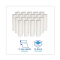 Trash & Waste Bins | Boardwalk H6036MWKR01 30 in. x 36 in. 30 gal. 0.5 mil Perforated Roll Low-Density Waste Can Liners - White (200/Carton) image number 3