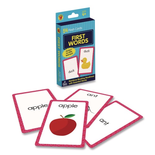 Flash Cards | Carson-Dellosa 0769647197 First Words Flash Cards, 3.25 x 5.25, Assorted Colors, 54 Cards image number 0