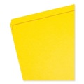 File Folders | Smead 12910 Straight Tabs Letter Size 0.75 in. Expansion Reinforced Top Tab Colored File Folders - Yellow (100/Box) image number 1