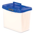 Boxes & Bins | Bankers Box 0086301 14.25 in. x 8.63 in. x 11.06 in. Heavy-Duty Portable File Box - Clear/Blue image number 2