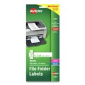 Back to School Sale | Avery 02181 0.66 in. x 3.44 in. Mini-Sheets Permanent File Folder Labels - White (300/Pack) image number 0