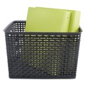 Boxes & Bins | Advantus 40328 13.88 in. x 10.5 in. x 8.75 in. Weave Bins - Black (2/Pack) image number 2