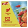 Food Service | Glad 57263 6.63 in. x 5.88 in. Zipper Food Storage Sandwich Bags - Clear (12 Boxes/Carton) image number 8