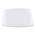 Food Trays, Containers, and Lids | World Centric RDLCS8 4.8 in. x 5.9 in. x 0.3 in. PLA Rectangular Plastic Deli Container Lids - Clear (900/Carton) image number 0