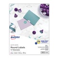Labels | Avery 04221 0.75 in. Diameter Printable Self-Adhesive Permanent ID Labels with Sure Feed - White (800/Pack) image number 0